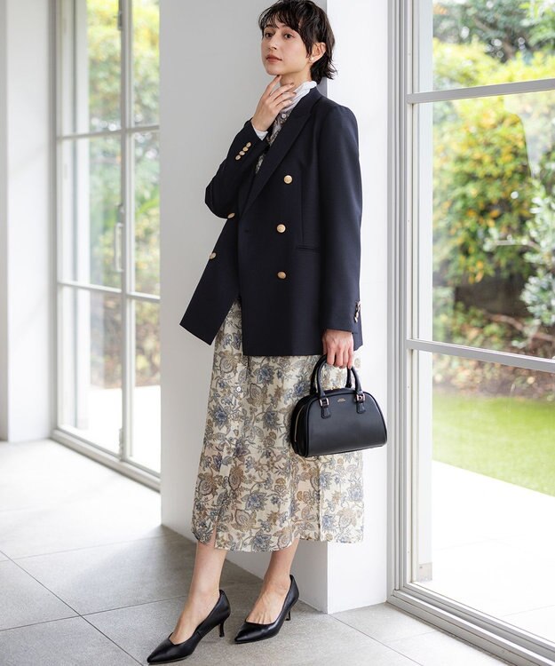 23区 【先行予約】TWギャバジン テーラード ジャケット ネイビー系