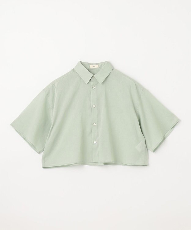 NAVE 【Nave 　洗える】シアークロップド シャツ ライトグリーン系