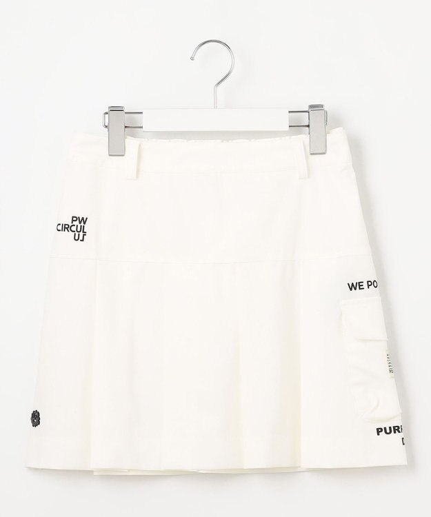 PW CIRCULUS 【UVカット / 接触冷感 / 伸縮性抜群】【WOMEN】フロントプリーツ ゴルフウェア レディース ホワイト系