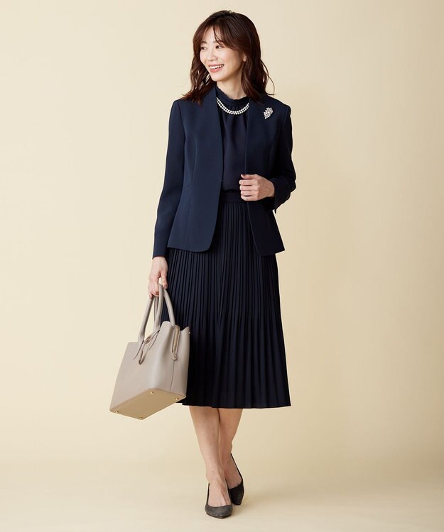 J.PRESS LADIES ビジューパール ブローチ シルバー系