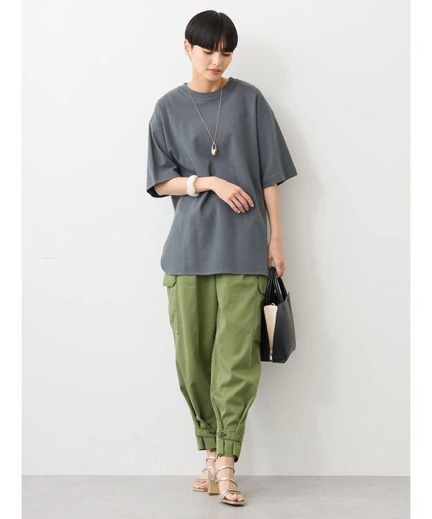 AMERICAN HOLIC 抗菌防臭＋ＵＶカット裾ラウンドカットチュニック Charcoal Gray