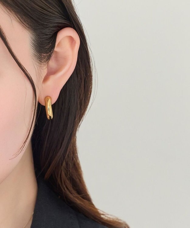 Phoebe 【金属アレルギー対応】ボリュームフープピアス　ゴールド/サージカルステンレス ゴールド