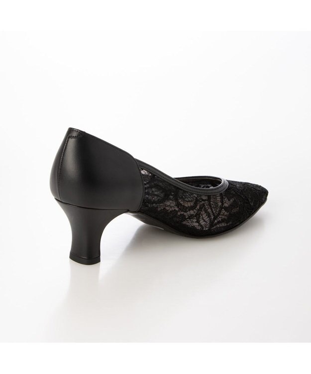 Riz raffinee <Riz raffinee>Ｖカットレースパンプス ブラック