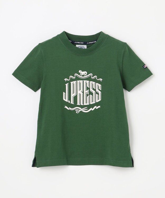 J.PRESS KIDS  【90-130cm】 50/2天竺ロゴＴシャツ カーキ