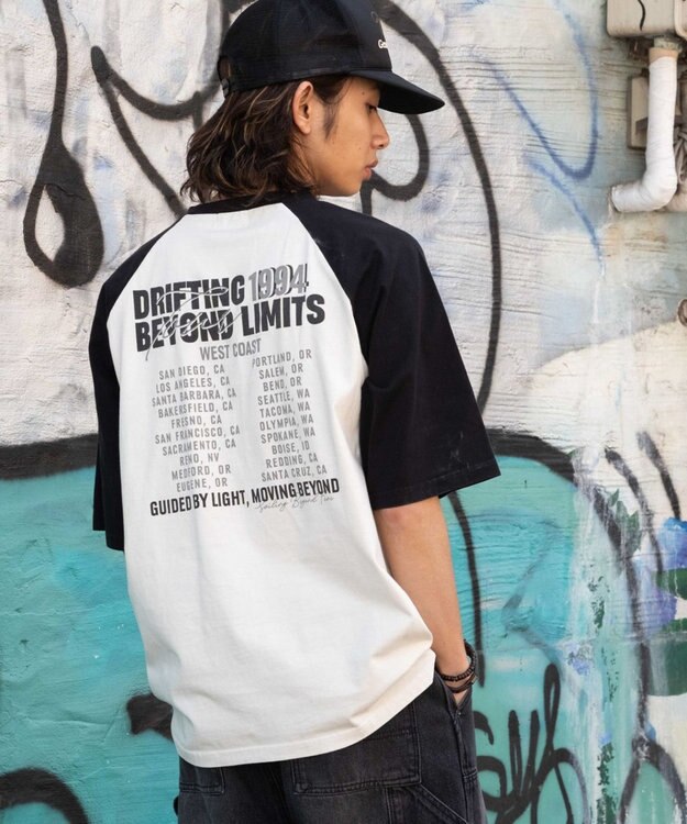 WEGO 【ユニセックス着用ITEM/MLサイズ展開】ヴィンテージライクラグラングラフィックT（SS） ブラックその他