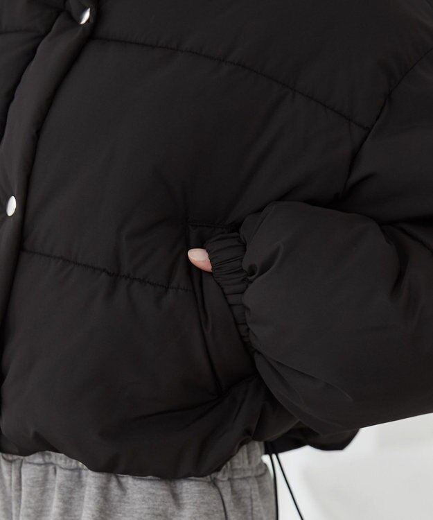 WEGO パディングショートブルゾン ブラック