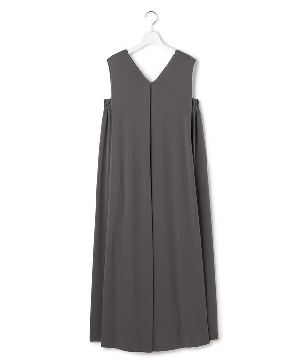 23区 S 【GOLD LABEL】リュクスジャージー Vネック ワンピース グレー系