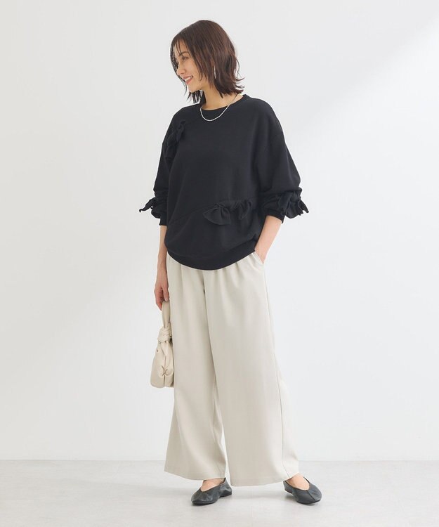 Green Parks ・ＥＬＥＮＣＡＲＥ　ＤＵＥ　サイドベルトタックパンツ Light Beige