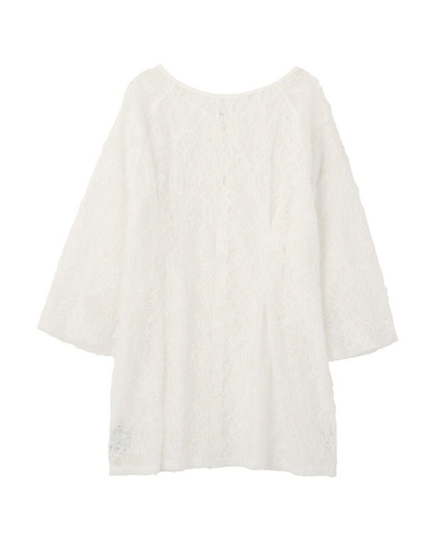 earth music&ecology レースフラワーブラウス Off White