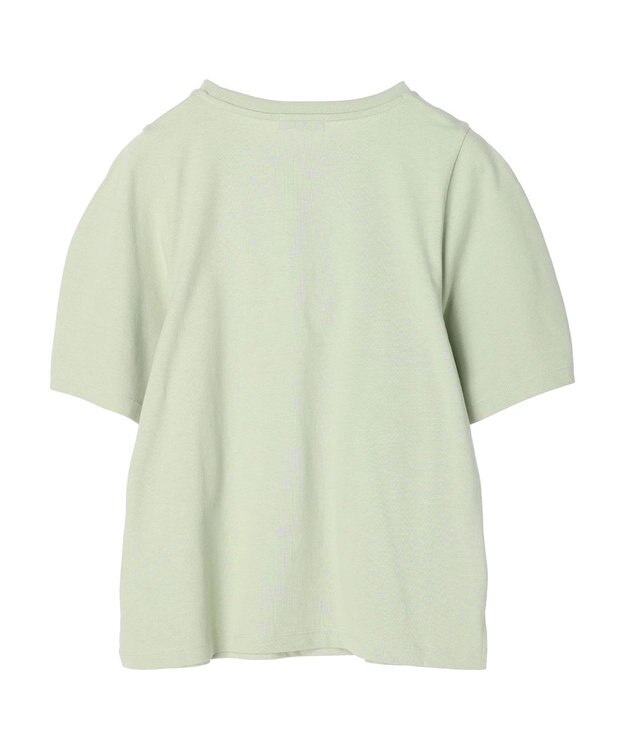 earth music&ecology フォルムスリーブ刺繍ロゴＴＥＥ Off White