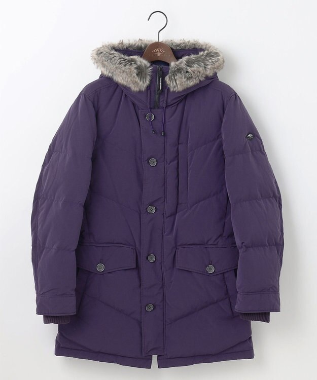 JOSEPH ABBOUD MOUNTAIN  【サスティナブル/ECO撥水/ECOファー/9ポケット/男女兼用】Pe/Nyピーチ ダウンコート パープル系