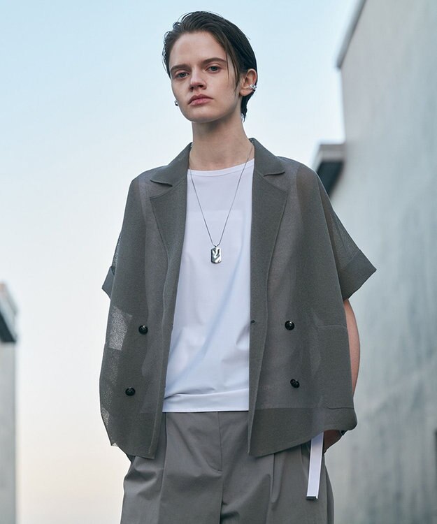 ICB 【30th ANNIVERSARY】シアーライトリュクス ニットジャケット スティールカーキ