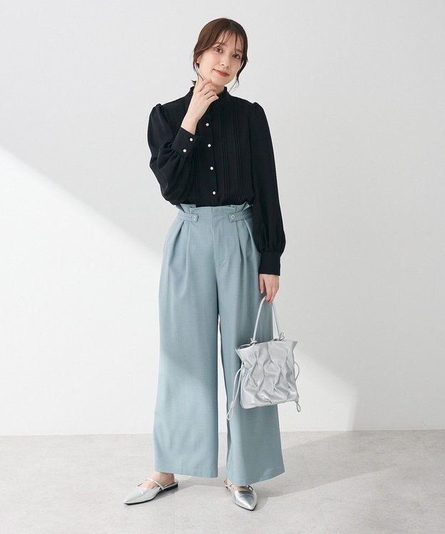 Green Parks ・ＥＬＥＮＣＡＲＥ　ＤＵＥ　サイドベルトタックパンツ Light Beige