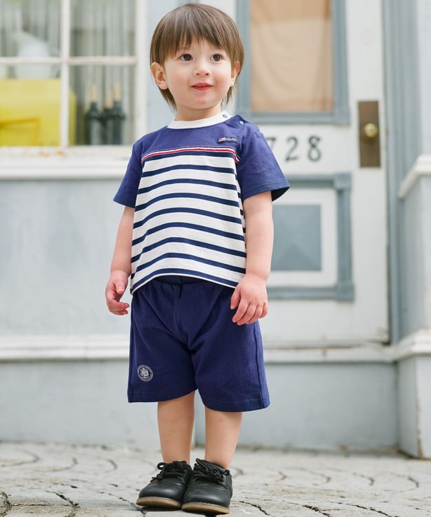 J.PRESS KIDS 【BOX付き】【80-90㎝】カーディガン&半袖Tシャツ&パンツ セット ネイビー系1