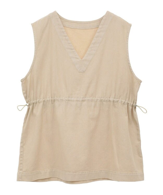 Green Parks ピグメントドロストベスト Light Beige