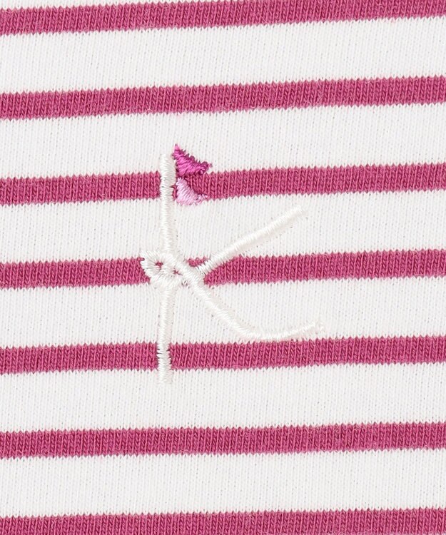 組曲 KIDS 【110-140㎝】マリンボーダー ワンピース ラズベリー