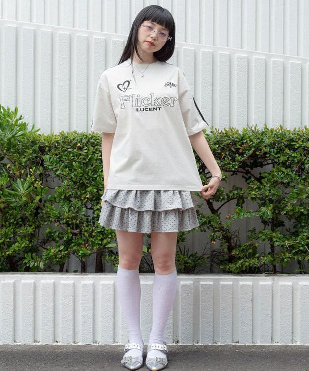 WEGO 【ユニセックス着用ITEM】スリーブラインロゴBIG　T（SS） オフホワイト