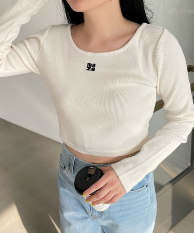 WEGO ヴィンテージウォッシュリブロンT オフホワイト