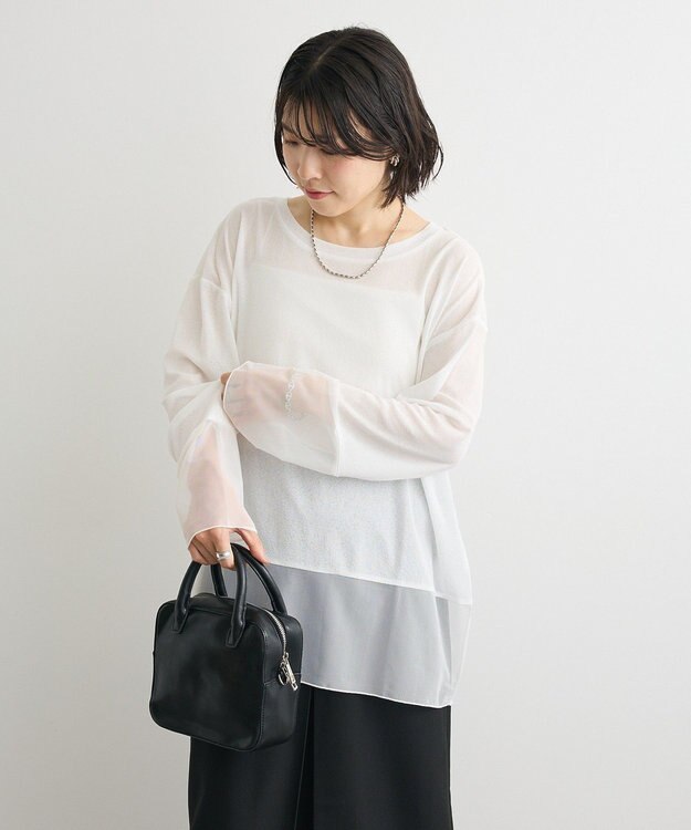 Green Parks シアーチュールドッキングプルオーバー Off White