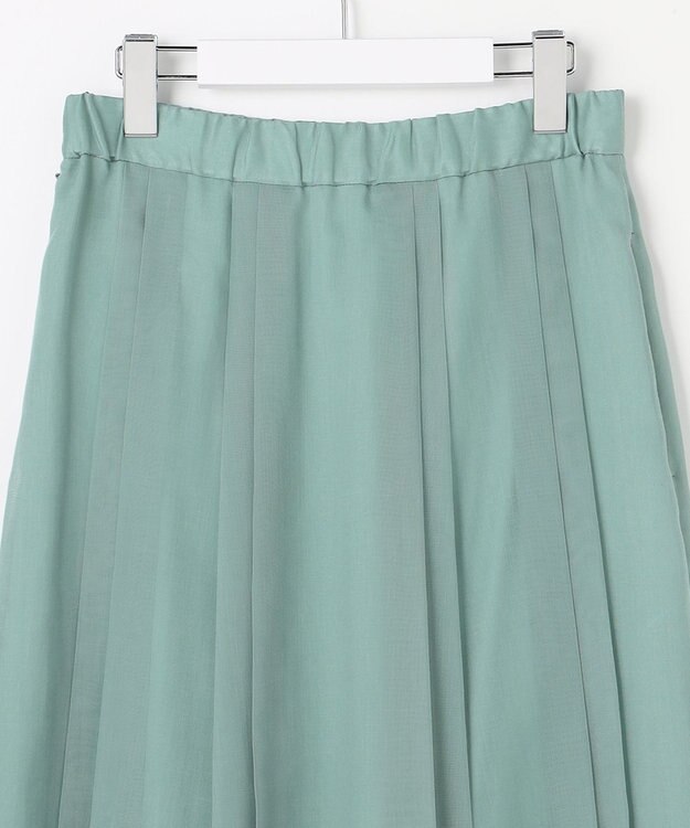 自由区 オーガンジープリーツ スカート ペールブルー