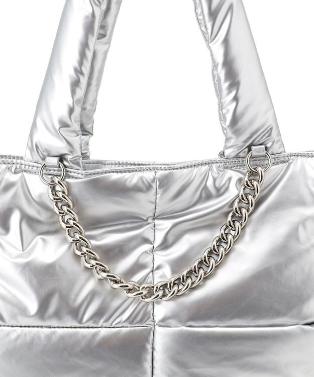 23区 パデッド チェーン トートバッグ シルバー系