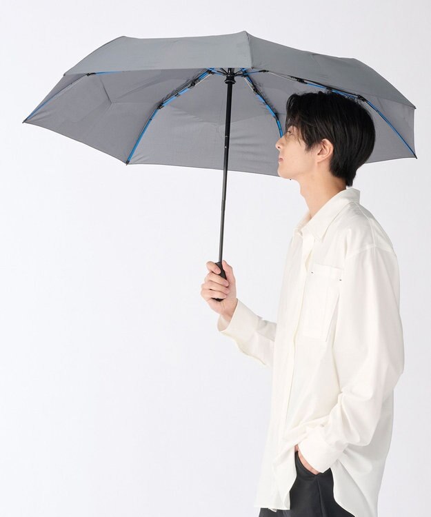 MOONBAT 【3秒でたためる傘/耐風/自動開閉】urawaza 無双(ウラワザ ムソウ)  折りたたみ傘 無地  58cm ダークグレー