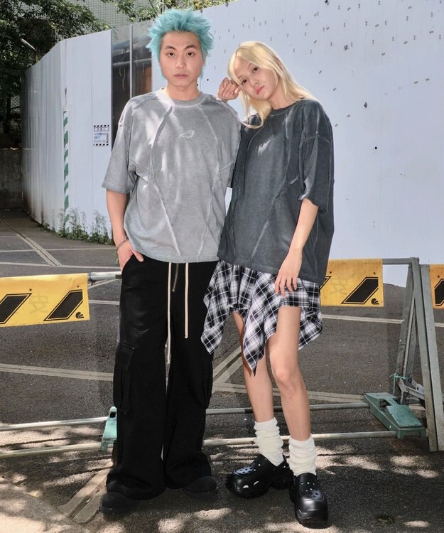 WEGO 【ユニセックス着用ITEM/MLサイズ展開】コールドダイスウィッチングロゴT（SS） スミクロ