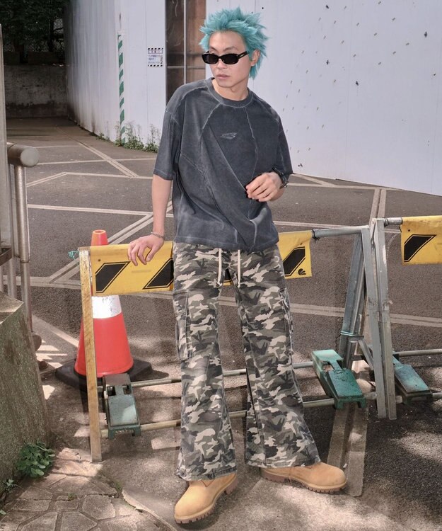 WEGO 【ユニセックス着用ITEM/MLサイズ展開】コールドダイスウィッチングロゴT（SS） スミクロ