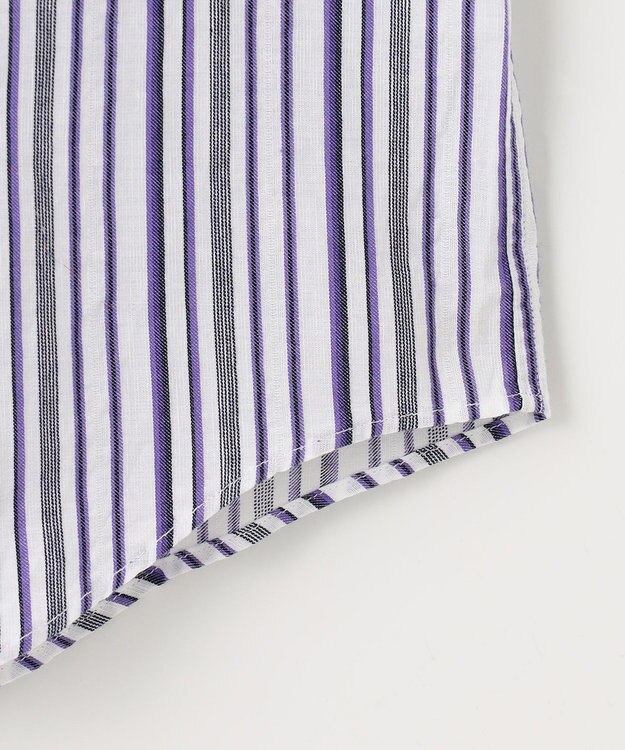 JOSEPH ABBOUD 【キングサイズ・サステイナブル】ソアロンストライプ シャツ パープル系1