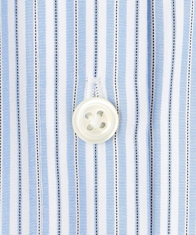 J.PRESS LADIES L 【洗える】ストライプ バンドカラー ブラウス サックスストライプ系