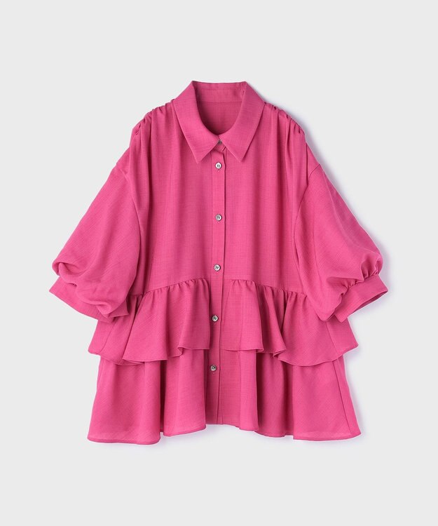 GRACE CONTINENTAL ティアードシャツチュニック ピンク
