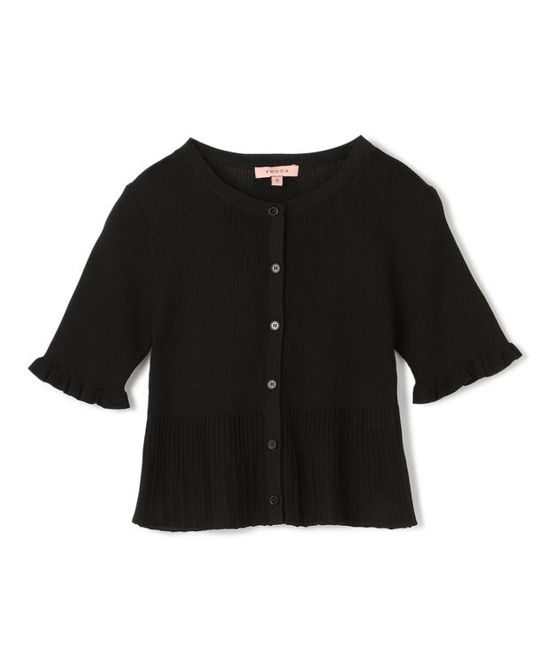 TOCCA HALF SLEEVE AJISAI  半袖カーディガン ブラック系