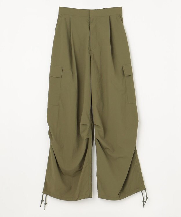 NAVE 【ReNAVE・洗える/撥水加工/接触冷感/UVケア/セットアップ】ナイロンタスラン カーゴパンツ カーキ系