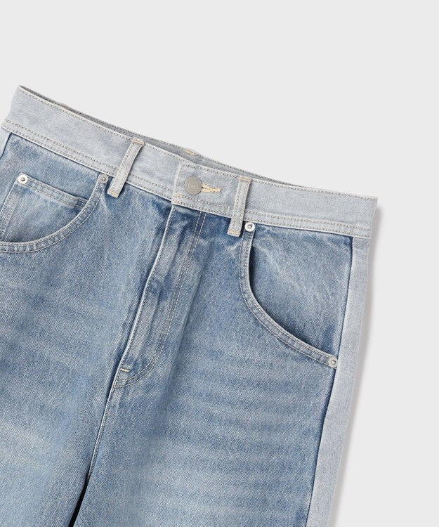 GRACE CONTINENTAL サイドラインデニムパンツ ブルー