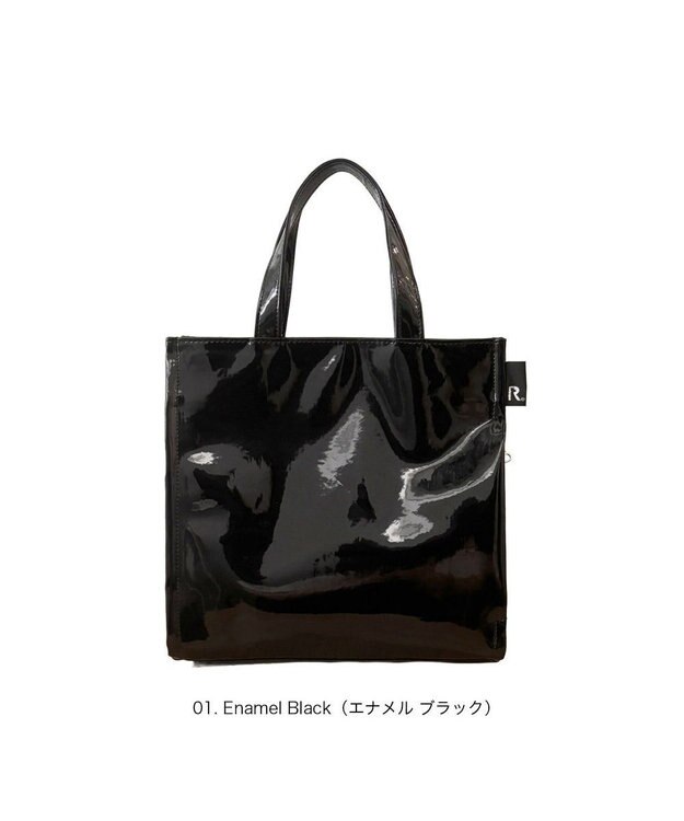ROOTOTE 1051【ルートート】LT.スクエア.クラシック-C 01：エナメル ブラック