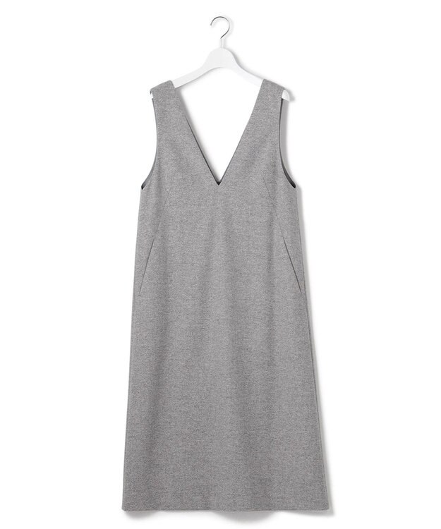 23区 シルクネップツイード ジャンパースカート ライトグレー系