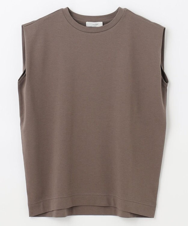 ANY 【接触冷感/UVケア】ビューティベーシックノースリーブタックTシャツ ブラウン