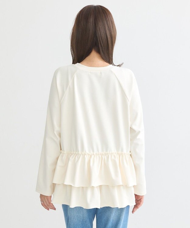 earth music&ecology フリルヘムプルオーバー Ivory