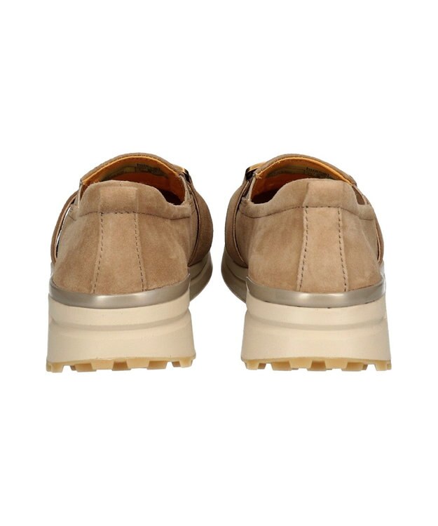 INTER-CHAUSSURES 【BUSSOLA】メタル飾りローファースニーカー ベージュスウェード