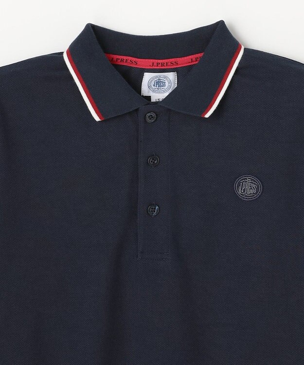 J.PRESS KIDS 【140-170cm】リブライン ポロシャツ ネイビー系