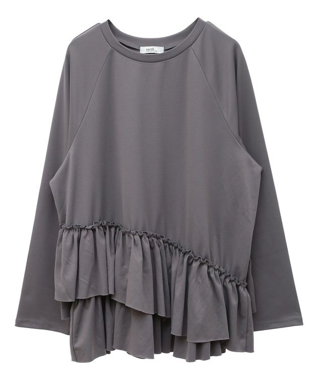 earth music&ecology フリルヘムプルオーバー Mocha