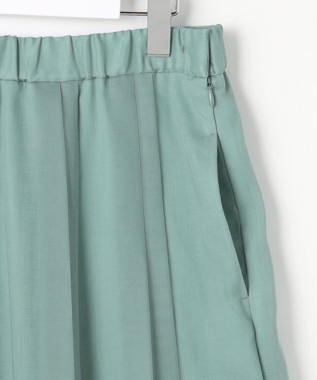 自由区 オーガンジープリーツ スカート ペールブルー