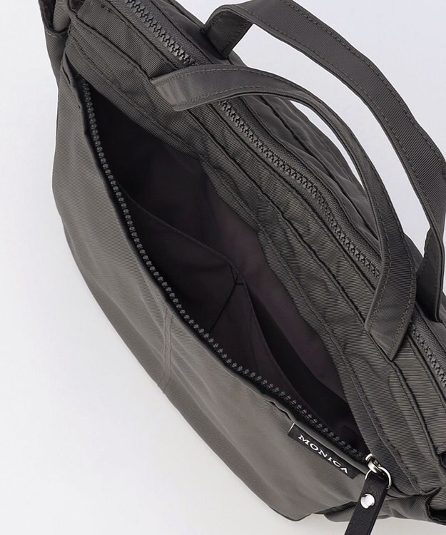 LA BAGAGERIE 【MONICA】サイドジップ2WAYトートバッグ ダークグレー