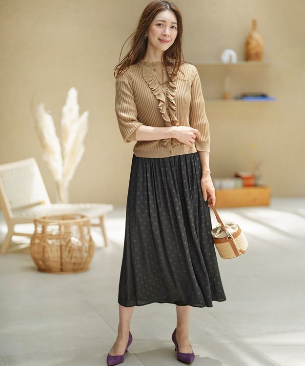 組曲 ベーシック シアーニット ベージュ系