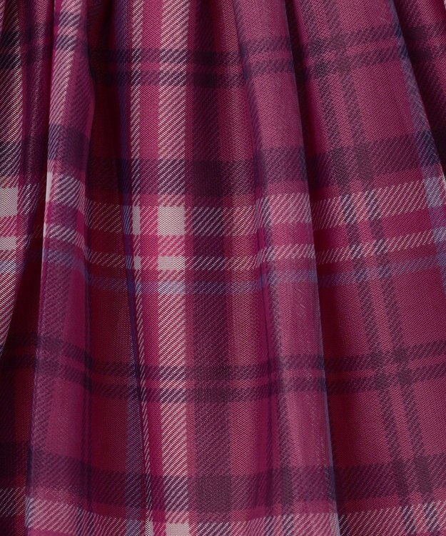 ANY KIDS チュール スカッツ ピンク×チェック