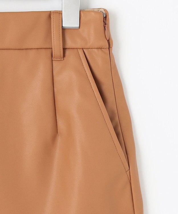 23区GOLF 【WOMEN】フェイクレザー スカート キャメル系