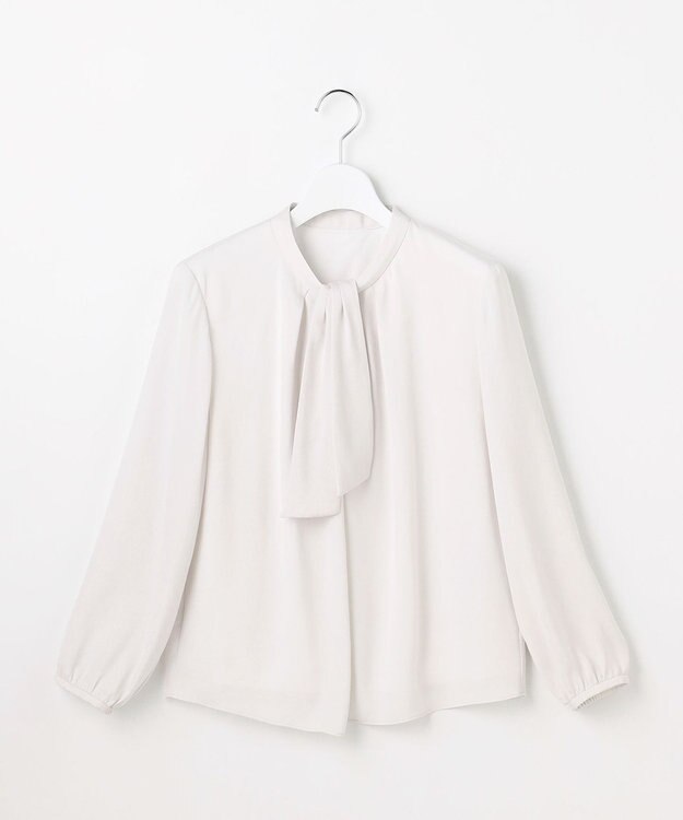 J.PRESS LADIES S バックサテンジョーゼット カットソー ライトグレー系