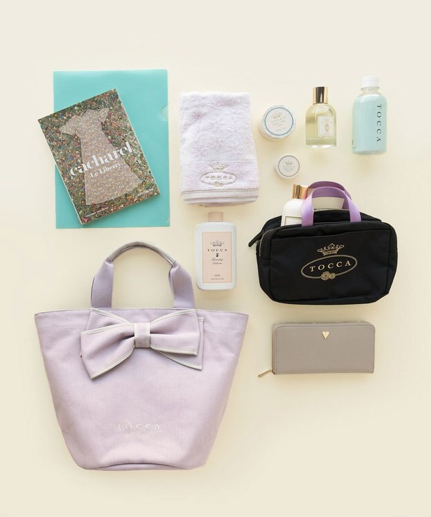 TOCCA RIBBON KNOT CANVASTOTE キャンバストート ライラック系