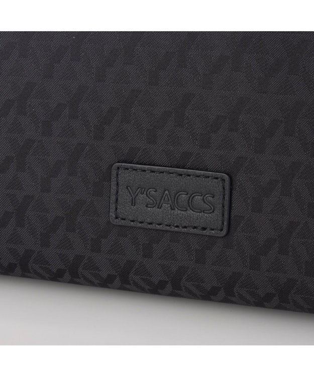 Y'SACCS モノグラムお財布ポシェット ブラック