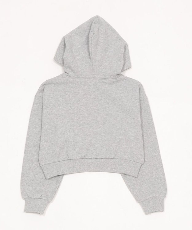 WEGO ロゴショートプルパーカー 杢グレー